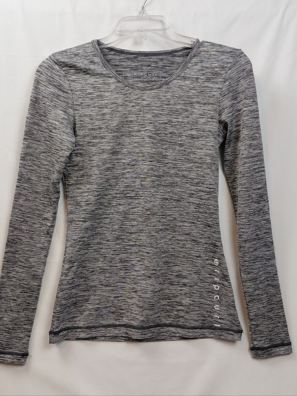 Rip Curl Long Sleeve Top UV Protection Size X Small Black Gray